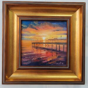 Залез - картина с маслени бои